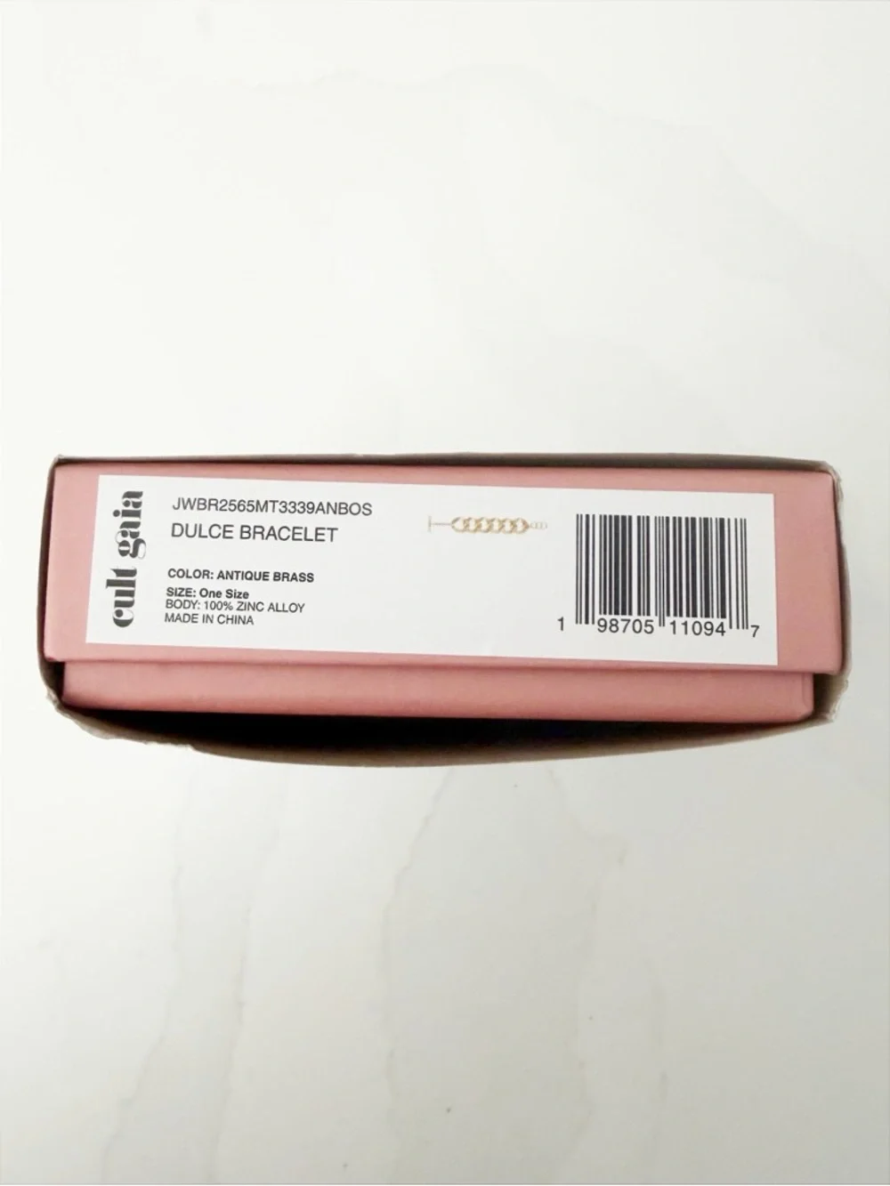 NEW in Box Cult Gaia Dulce Hammered Metal Gold Chain Bracelet MSRP 298 - Picture 4 of 8